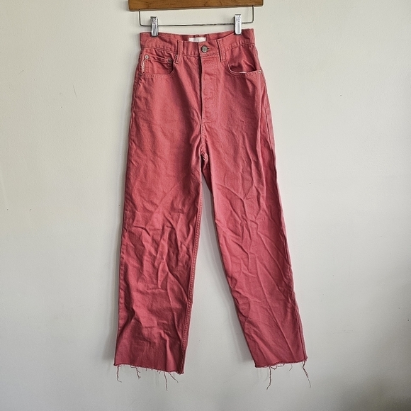 Boyish "The Charley" High Rise Rigid Wide Leg Pink Jeans - Picture 2 of 10